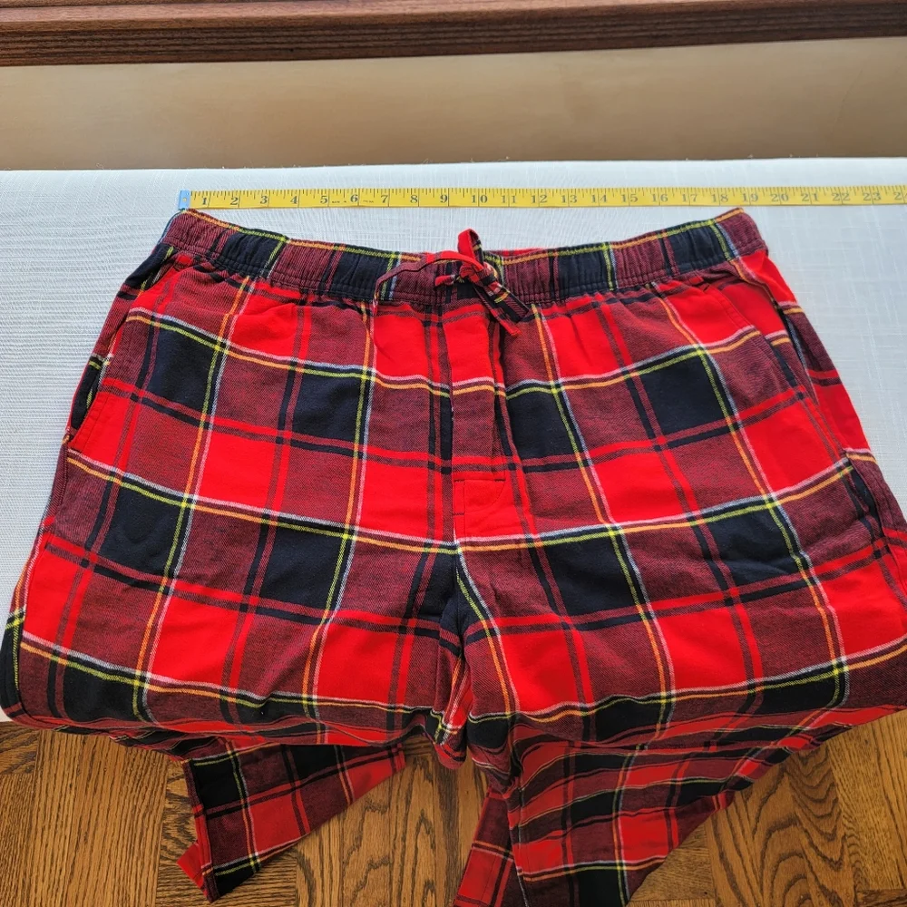 New! J. Crew XL Flannel Sleep Red Black Plaid PJ Pants Bottoms Buffalo Check NWT